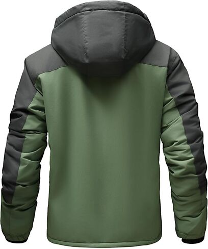 INVACHI Men's Waterproof Ski Snow Jacket Warm Winter Quilted Coat Parka Raincoats With Multi-Pockets in Kuwait
