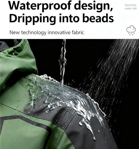 INVACHI Men's Waterproof Ski Snow Jacket Warm Winter Quilted Coat Parka Raincoats With Multi-Pockets in Kuwait