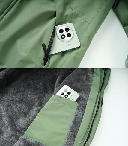 INVACHI Men's Waterproof Ski Snow Jacket Warm Winter Quilted Coat Parka Raincoats With Multi-Pockets in Kuwait