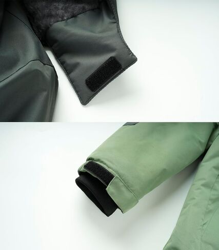 INVACHI Men's Waterproof Ski Snow Jacket Warm Winter Quilted Coat Parka Raincoats With Multi-Pockets in Kuwait