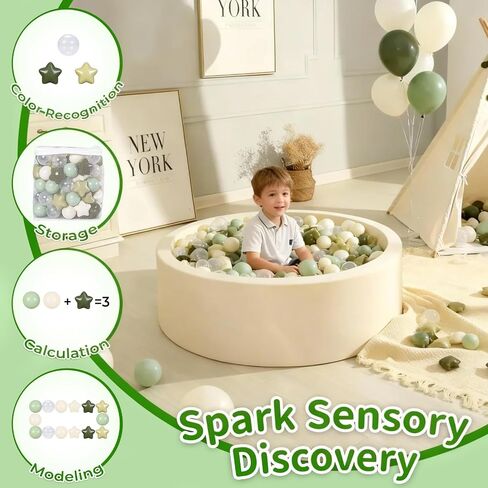 TRENDPLAY Star Ball Pit Balls 50 100 200 500 for Toddlers - Ball Pit Ball Shapes for Boys Girls Fun, Birthday Party, Christmas Decoration in Saudi Arabia