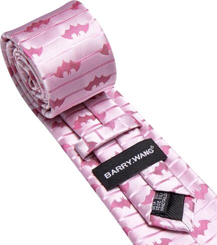 Barry.Wang Silk Ties for Men Fun Necktie and Tie Clip Set for Wedding Party Business Formal Extra Long in Kuwait