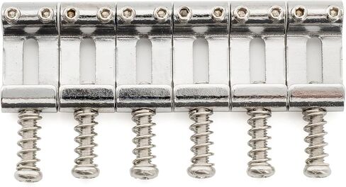 Musiclily Ultra 10.5mm Hardened Steel Saddles Vintage Bridge Saddles for Strat Style Electric Guitar, Chrome (Set of 6) in Saudi Arabia