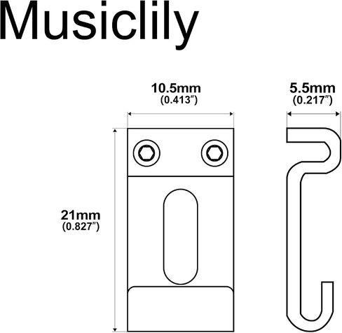 Musiclily Ultra 10.5mm Hardened Steel Saddles Vintage Bridge Saddles for Strat Style Electric Guitar, Chrome (Set of 6) in Saudi Arabia