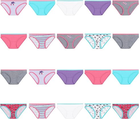 Hanes Girls' and Toddler Underwear, Cotton Knit Tagless Brief, Hipster, and Bikini Panties, Multipack (Colors May Vary) in Saudi Arabia