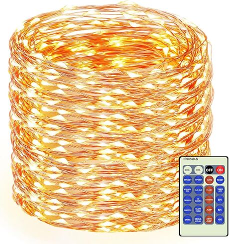 Decute 164FT 500LED Christmas Fairy String Lights Dimmable with Remote Control Copper Wire Starry Lights with UL Cerficated Decorative for Party Wedding Bedroom Christmas Tree Warm White in Kuwait