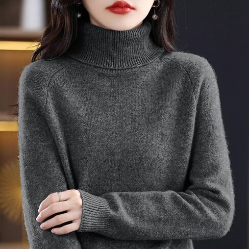 Cashmere Turtleneck Sweaters for Women 2025 - Oversized Fall Long Sleeve Soft Dressy Casual Pullover Tops in Saudi Arabia