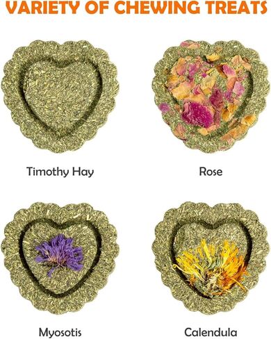 Sofier Rabbit Toys Bunny/Guinea Pig Toys Natural Timothy Hay Hamster Toys for Teeth Handmade Chews and Treats Apple Wood Sticks Chinchilla Rat in Kuwait