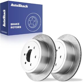 AutoShack Black Hat Drilled and Slotted Brake Rotors Rear Brake Rotor Replacement Kit for 2004 Ford F-150 Heritage 2004-2011 F-150 2006-2008 Lincoln Mark LT 3.5L 4.6L 5.0L 5.4L 4WD AWD RWD PR64113LR in Kuwait