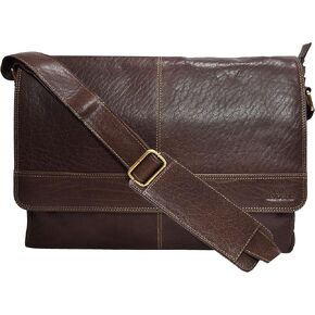 VALENCHI Leather Messenger Bag For Men - Laptop Messenger Briefcase & Shoulder Bag-Office, Work, Travel in Kuwait