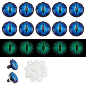 PH PandaHall 14mm Craft Safety Eyes, 20PCS Glow in The Dark Crochet Eyes Luminous Dragon Eyes Plastic Craft Crochet Eyes with Tray for DIY Crochet Stuffed Animal Teddy Bear Halloween Decor Making in Saudi Arabia