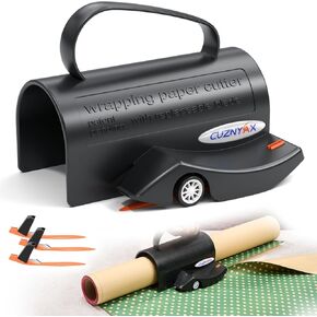 Wrapping Paper Cutter, Gift Wrap Cutter with 3 Replaceable Blade Sets for Birthday Paper Gift Wrapping Paper Roll Cutter with Handle Christmas Wrapping Paper Cutter Tool Tube Holder Slicing in Kuwait