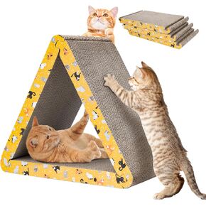 لوحة خدش Catism Cat Screather Cat - قابلة للطي - 6 جوانب قابلة للاستعمال للقطط للقطط الداخلية ، والكرتونية القابلة لإعادة التدوير القابلة لإعادة التدوير العمودية (حزمة 3) in Kuwait