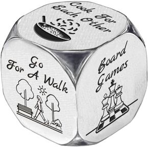 UNICRAFTALE 1Set Weekday Workday Activities Decision Dice Stainless Steel Anniversary Date Night Dice Funny Christmas Birthday Gift for Husband Wife Friend in Kuwait
