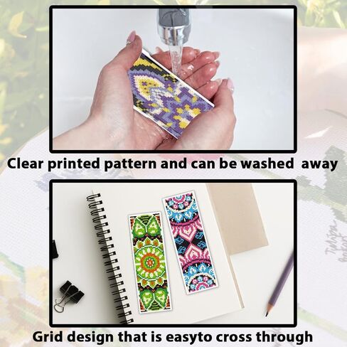ACRNIGHEET 6PCS Cross Stitch Stitch KIT للمبتدئين بوهو المشهد الطبيعية المختومة مقاطع غرز المتقاطع للبالغين مجموعات مرجعية للبالغين مع تعليمات هدية تطريز يدوي هدية 11CT in Saudi Arabia