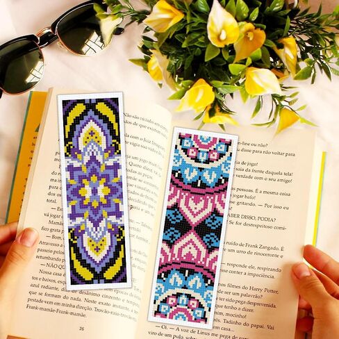 ACRNIGHEET 6PCS Cross Stitch Stitch KIT للمبتدئين بوهو المشهد الطبيعية المختومة مقاطع غرز المتقاطع للبالغين مجموعات مرجعية للبالغين مع تعليمات هدية تطريز يدوي هدية 11CT in Saudi Arabia