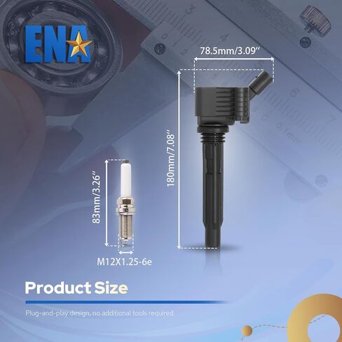 مجموعة ENA مكونة من 4 ملفات إشعال متوافقة مع Volkswagen Audi A3 A4 A5 A6 A8 TT Quattro Q2 Q3 Q5 Q7 Q8 RS3 RS5 S3 S4 S5 S7 S8 Beetle Golf Jetta Passat 1.8L 2.0L لاستبدال 06J905110G 06K905110K in Saudi Arabia