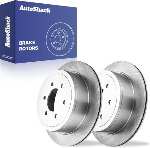 AutoShack Black Hat Drilled and Slotted Brake Rotors Rear Brake Rotor Replacement Kit for 2004 Ford F-150 Heritage 2004-2011 F-150 2006-2008 Lincoln Mark LT 3.5L 4.6L 5.0L 5.4L 4WD AWD RWD PR64113LR in Kuwait