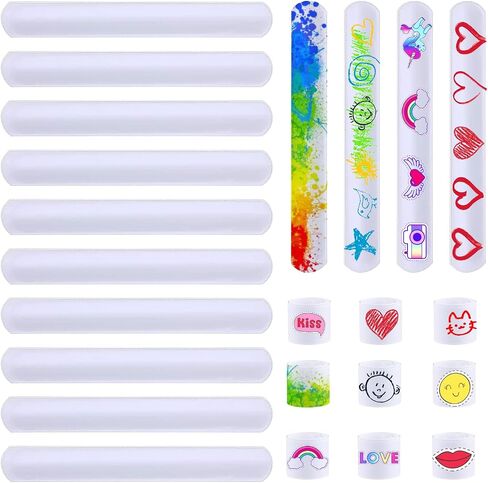 106 PCS Bros Slap Bracelet Bracelet Snap Bracelet مع 56 PCS BROS Slap Bracelet 50 PCS Cartoon Bros ملصقات للبالغين in Saudi Arabia