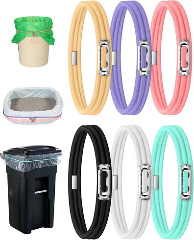 Garbage Can Rubber Bands Cord Lock Adjustable Design Trash Can Bands Fits 4-33 Gallon Trash Cans Multifunction Bands Litter Box Bands Beach Towel Bands for Outdoor Kitchen Tables Picnic Camping Party in Saudi Arabia