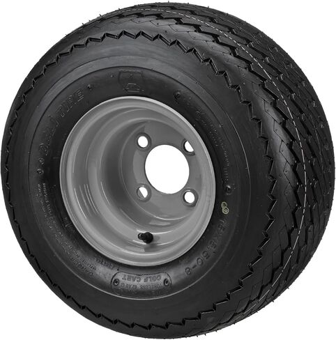 مجموعة CART RM من 4 إطارات عربة الجولف و RIMS ، Gloss Black ، Deli | يناسب 18 × 8.5 × 8 18-850-8 18 × 8.50-8 in Kuwait