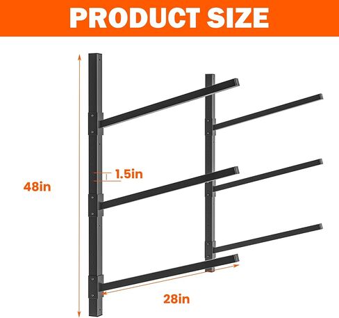 رف تخزين كاياك من Ultrawall، حامل كاياك مثبت على الحائط قابل للتعديل للمرآب، شماعة كاياك شديدة التحمل للقوارب، لوح التجديف، للاستخدام الداخلي والخارجي in Saudi Arabia