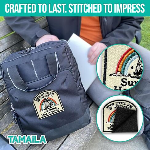 Your Little Ray of Sarcastic Sunshine Has Arrived Patch 3 Inches Raccoon Funny Iron On/Sew On Embroidery Fabric Applique Patches for Trucker Hats Clothes Backpack DIY Accessories Friends Mom Gifts in Kuwait