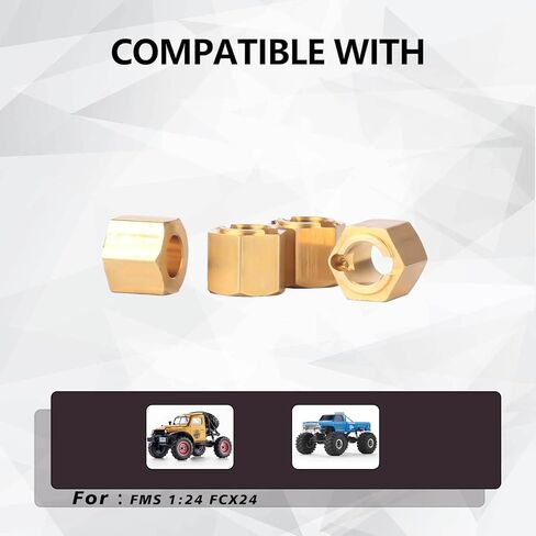 FCX24 سداسي فاصل H7*4 مم محاور العجلة لـ FMS FCX24 SMASHER FCX18 LC80 ترقيات 1/24 1/18 RC Crawler in Kuwait