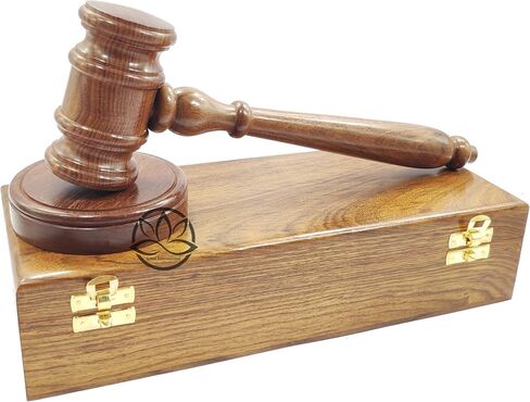 Premium Sturdy Handcrafted Masonic Presentation Gavel Boxed Set Blue Polished Wooden Gavel and Sound Block Box Set by Lotus International in Saudi Arabia