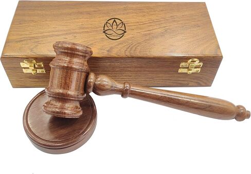 Premium Sturdy Handcrafted Masonic Presentation Gavel Boxed Set Blue Polished Wooden Gavel and Sound Block Box Set by Lotus International in Saudi Arabia
