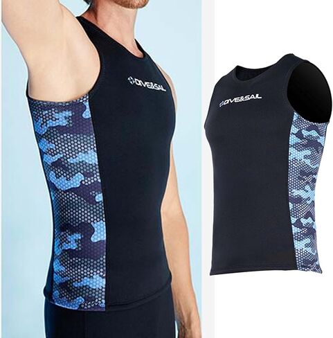 سترة بذلة، قمصان غوص، رياضات مائية، بدلة سباحة من النيوبرين 2 مم، سترة غوص بدون أكمام، سترة سترة بدلة مبللة للتمرين، الغوص in Kuwait