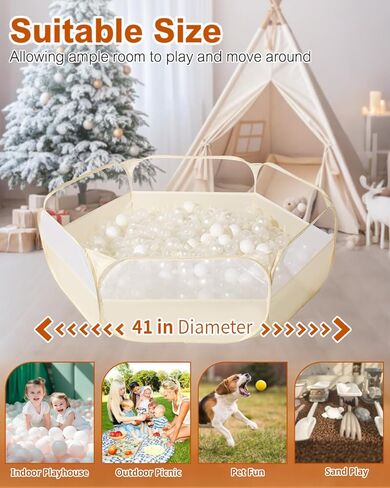 Foldable Ball Pit for Toddlers, Large Pop Up Ball Pits Kids Play Tent Crawl Playpen Ball Pool Playhouse Playpen with Storage Bag, for Boys Girls Dogs Cats Ferrets Indoor Outdoor, Dark Gray in Kuwait