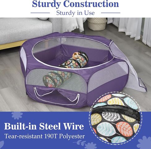 Pawaboo Small Pet Straight Tunnel, 60cm Long, Tear Resistant Cloth, Suitable for Hamsters, Guinea Pigs, Rabbits, Ferrets in Saudi Arabia