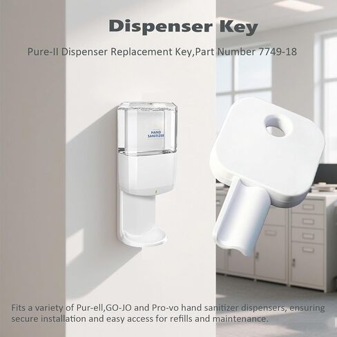 Dispenser Key Replacement-Compatibles with Pur-ell,GO-JO and Pro-vo Dispensers–Universal Fit for Models ADX-7,ADX-12,LTX-7,LTX-12,CS4,CS6,CS8,ES4,ES6 and ES8.White,Pack of 10 (10) in Saudi Arabia
