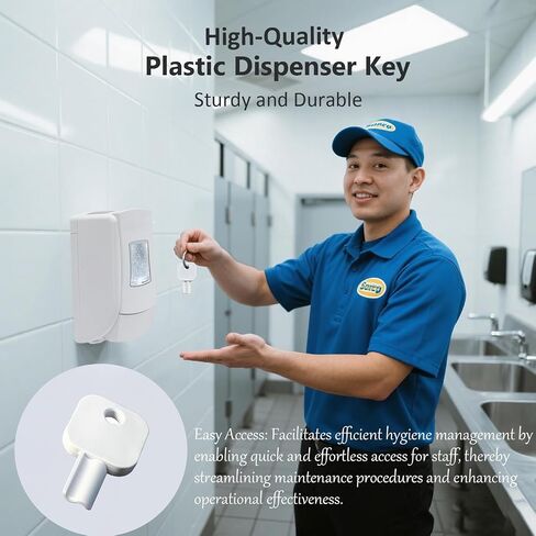 Dispenser Key Replacement-Compatibles with Pur-ell,GO-JO and Pro-vo Dispensers–Universal Fit for Models ADX-7,ADX-12,LTX-7,LTX-12,CS4,CS6,CS8,ES4,ES6 and ES8.White,Pack of 10 (10) in Saudi Arabia