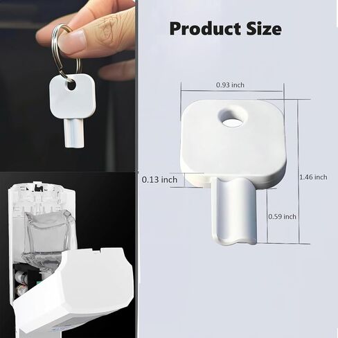 Dispenser Key Replacement-Compatibles with Pur-ell,GO-JO and Pro-vo Dispensers–Universal Fit for Models ADX-7,ADX-12,LTX-7,LTX-12,CS4,CS6,CS8,ES4,ES6 and ES8.White,Pack of 10 (10) in Saudi Arabia