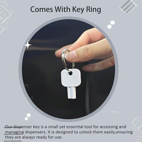 Dispenser Key Replacement-Compatibles with Pur-ell,GO-JO and Pro-vo Dispensers–Universal Fit for Models ADX-7,ADX-12,LTX-7,LTX-12,CS4,CS6,CS8,ES4,ES6 and ES8.White,Pack of 10 (10) in Saudi Arabia