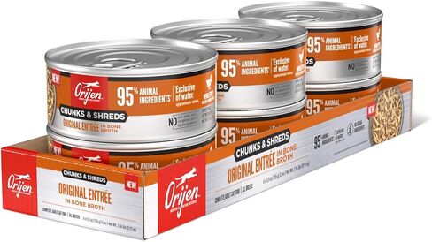 ORIJEN Chunks & Shreds Salmon & Chicken Entrée, 5.5oz, case of 6 cans in Saudi Arabia