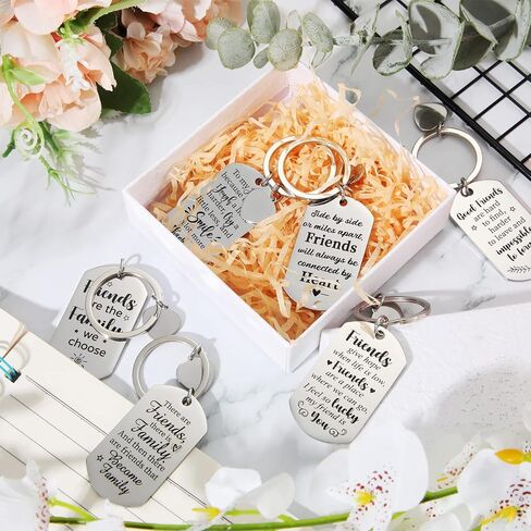 Cunno 6 Pieces Friendship Keychain Gifts, Best Friend Inspirational Keychain, Friendship Jewelry Appreciation Keychain (Star Pattern) in Kuwait