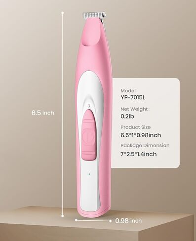 oneisall Dog Paw Trimmer with LED Light, Paw Trimmer for Dogs 20 mm Widen Blade, Pet Paw Trimmer 35 dB Low Noise, Cordless Dog Trimmer for Paws, Paw Hair Trimmer Pad Trimmer for Small Dogs Cats Pets in Kuwait