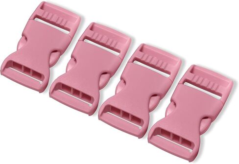4 Pcs White Side Release Plastic Buckles 3/4 Inch (20mm) - Quick Clips for Backpack Strap Replacement Repair, Webbing Straps, Dog Collar Buckle, Wide Paracord, Survival Tactical Bracelet in Saudi Arabia