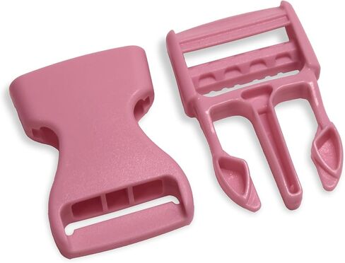 4 Pcs White Side Release Plastic Buckles 3/4 Inch (20mm) - Quick Clips for Backpack Strap Replacement Repair, Webbing Straps, Dog Collar Buckle, Wide Paracord, Survival Tactical Bracelet in Saudi Arabia