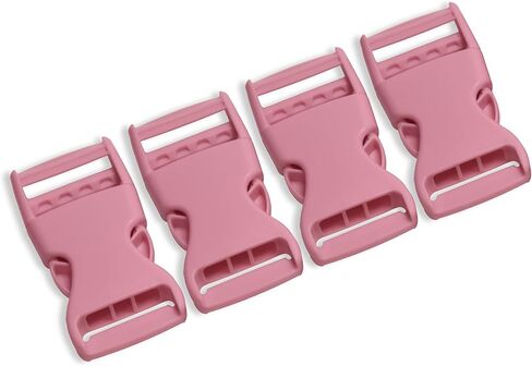 4 Pcs White Side Release Plastic Buckles 3/4 Inch (20mm) - Quick Clips for Backpack Strap Replacement Repair, Webbing Straps, Dog Collar Buckle, Wide Paracord, Survival Tactical Bracelet in Saudi Arabia