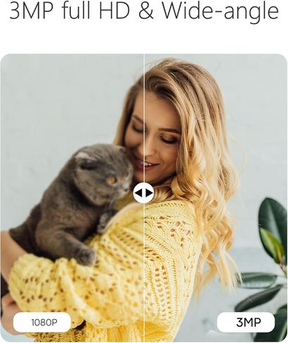 VSTARCAM 3MP Cat Camera, 2.4G WiFi Interactive Cat Toys with Camera, Cat Camera with Phone App, IR Night Vision, Motion Detection, 2-Way Audio, Pet & Cat Monitor Camera in Kuwait