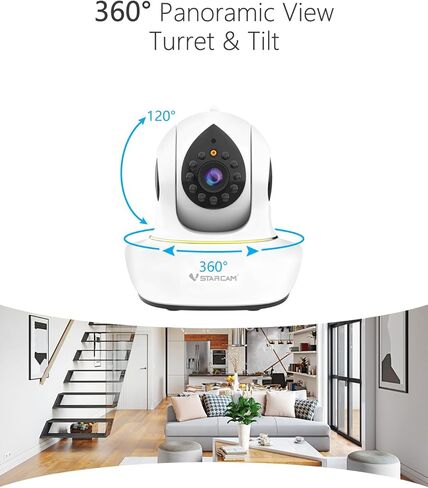 VSTARCAM 3MP Cat Camera, 2.4G WiFi Interactive Cat Toys with Camera, Cat Camera with Phone App, IR Night Vision, Motion Detection, 2-Way Audio, Pet & Cat Monitor Camera in Kuwait