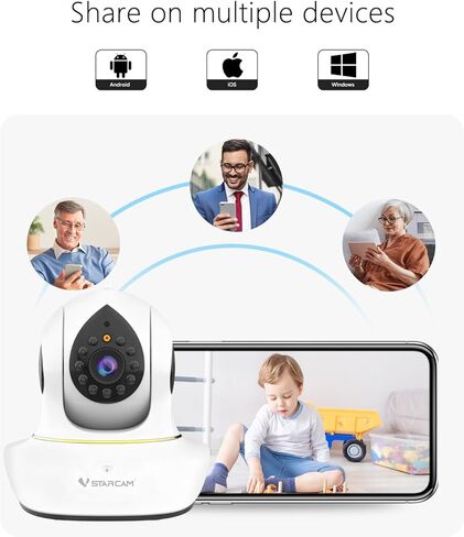 VSTARCAM 3MP Cat Camera, 2.4G WiFi Interactive Cat Toys with Camera, Cat Camera with Phone App, IR Night Vision, Motion Detection, 2-Way Audio, Pet & Cat Monitor Camera in Kuwait