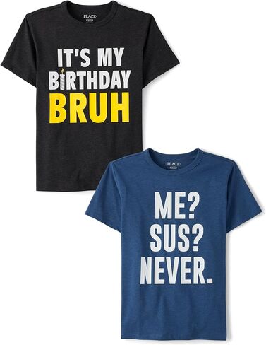 The Children's Place Boys' Gamer Short Sleeve Graphic T-Shirts,multipacks in Saudi Arabia