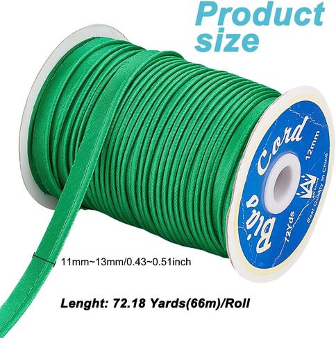 3/8-1/2 Inch 72.18 Yards Bias Tape Piping Cord Trim White Piping Tape with Welting Cord Polyester Satin Cord Lid Trim Rope Edge Ribbon for Sewing DIY Crafting Fabric Edge Trim in Kuwait