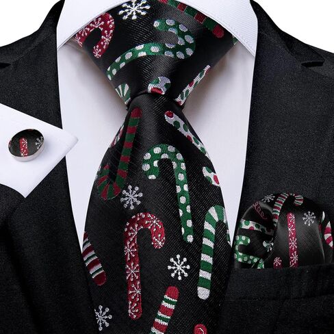 DiBanGu Christmas Ties for Men Festival Mens Holiday Tie and Pocket Square Set Santa Xmas Party Vacation Necktie in Kuwait