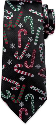 DiBanGu Christmas Ties for Men Festival Mens Holiday Tie and Pocket Square Set Santa Xmas Party Vacation Necktie in Kuwait